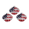 Independence Day Transparent Epoxy Resin & Glitter Powder Powder Cabochons RESI-G132-02-1