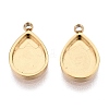 304 Stainless Steel Pendant Cabochon Component STAS-Q113-23C-G-1