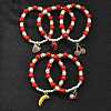 Brass Stretch Bracelets BJEW-C098-03-2