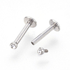 304 Stainless Steel Stud Earrings/Nose Studs/Lip Piercing Jewelry EJEW-L207-D01-2