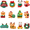 72Pcs 12 Styles Christmas Theme Opaque Resin Cabochons RESI-SC0005-73-1