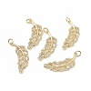 Brass Micro Pave Cubic Zirconia Pendants KK-E068-VB276-4