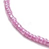 8 Pcs 8 Colors Ceylon Glass Seed Beaded Necklaces Set NJEW-JN03801-6