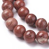 Natural Red Jasper Beads Strands G-F348-02-10mm-3