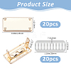 20Pcs Zinc Alloy Rectangle Bag Decorative Clasps PURS-FH0001-14KCG-2