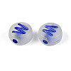 Luminous Frosted Acrylic Beads FACR-T008-02W-2