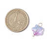 30Pcs Glass Star Connector Charms PALLOY-JF03139-2