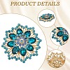 Flower Alloy Rhinestone Brooches for Backpack Clothes JEWB-WH20011-02E-5