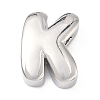 Brass Initial Beads KK-B167-27P-01K-1