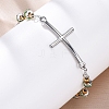 201 Stainless Steel Link Chain Bracelets BJEW-A032-01GP-01-4