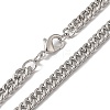 Iron Cuban Link Chain Necklaces for Women Men NJEW-A028-01E-P-2