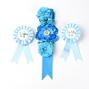 Chiffon Daddy to Be & Mommy to Be Tinplate Badge Pins AJEW-WH0162-43-2