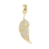 Brass Micro Pave Cubic Zirconia Pendants ZIRC-I356-33G-1