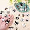 32Pcs 8 Styles Alloy Enamel Pendants ENAM-TA0004-18-6