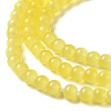 Baking Painted Imitation Jade Glass Round Bead Strands DGLA-Q021-4mm-24-3