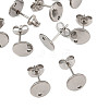 Non-Tarnish 304 Stainless Steel Stud Earring Findings X-STAS-R063-35-4