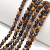 Three-Color Natural Tiger Eye Beads Strands G-L642-F08-4mm-1