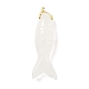 Natural Quartz Crystal Carved Pendants G-P599-08G-02-1