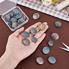 24Pcs 4 Styles 1-Hole Zinc Alloy Shank Buttons BUTT-PH0001-60-4
