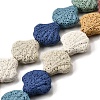 Dyed Natural Lava Rock Beads Strands G-A264-A04-01A-1