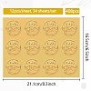 34 Sheets Self Adhesive Gold Foil Embossed Stickers DIY-WH0509-080-2