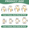 80Pcs 4 Styles 304 Stainless Steel Lobster Claw Clasps DIY-PH0028-67-2