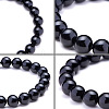 SUNNYCLUE Natural Black Agate Round Beads Stretch Bracelets BJEW-PH0001-8mm-01-4