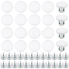 24 Bags Flat Round Cloth Cap Nail Buttons BUTT-BC0001-21C-1