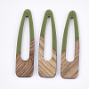 Resin & Walnut Wood Big Pendants X-RESI-S358-99B-1