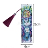 Owl Pattern DIY Diamond Painting Bookmark with Tassel Pendants Kits PW-WG72CB5-01-2