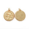 Brass Micro Pave Clear Cubic Zirconia Pendants ZIRC-L076-025G-2