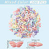 200Pcs UV Plating Opaque Acrylic Beads OACR-PA0001-89-2