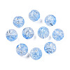 Transparent Crackle Acrylic Beads CACR-N002-01B-3