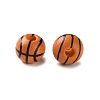 Spray Painted Wooden Beads WOOD-A029-07B-2