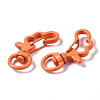 Spray Painted Eco-Friendly Alloy Swivel Snap Hooks Clasps PALLOY-T080-10-NR-4