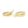 Rack Plating Brass Micro Pave Cubic Zirconia Pendants KK-E278-11G-2