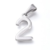 Non-Tarnish 304 Stainless Steel Pendants STAS-L210-05C-P-1