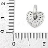 Brass Micro Pave Clear Cubic Zirconia Pendants KK-G522-53P-01-3