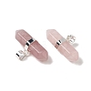 Natural Rose Quartz Double Terminal Pointed Pendants G-NH0001-15P-07-2