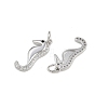 Brass Micro Pave Cubic Zirconia Pendants KK-A269-04B-P-2