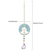 Tree of Life Hanging Crystal Prisms Suncatcher with Natural Crystal Chips PW-WG18722-03-1