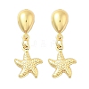 Star 304 Stainless Steel Dangle Stud Earrings EJEW-A125-61G-4