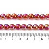 Electroplated Natural Red Agate Beads Strands G-Z038-B04-02AB-5