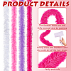 12Pcs 4 Colors Polyester Turkey Feather Strips DIY-MA0007-23-3