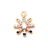 Brass Clear Cubic Zirconia Pendants ZIRC-WH0002-18-1