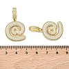 Brass Micro Pave Cubic Zirconia Pendants KK-P345-17G-03-3