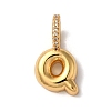 Brass Micro Pave Cubic Zirconia Pendants KK-K345-13Q-G-1