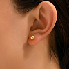 Fashionable Brass Round Stud Earrings OK7509-1