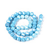 Anti-Tarnish Electroplate Glass Beads Strands EGLA-ZX010-8mm-15-4
