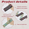 National Style Polyester Jacquard Flower Ribbon for Garment Accessories OCOR-WH0097-39B-4